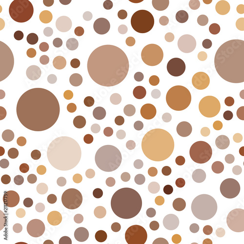 Dark Orange vector seamless backdrop with dots.