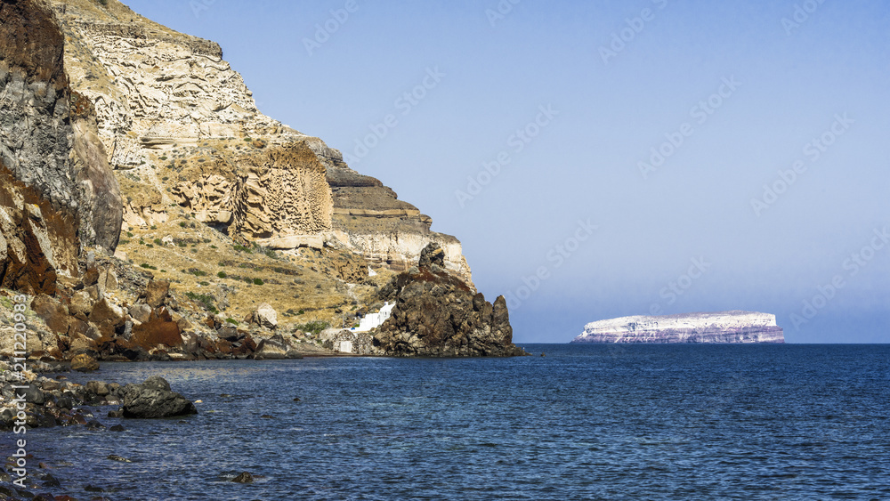 A small Bay on the island of Santorini