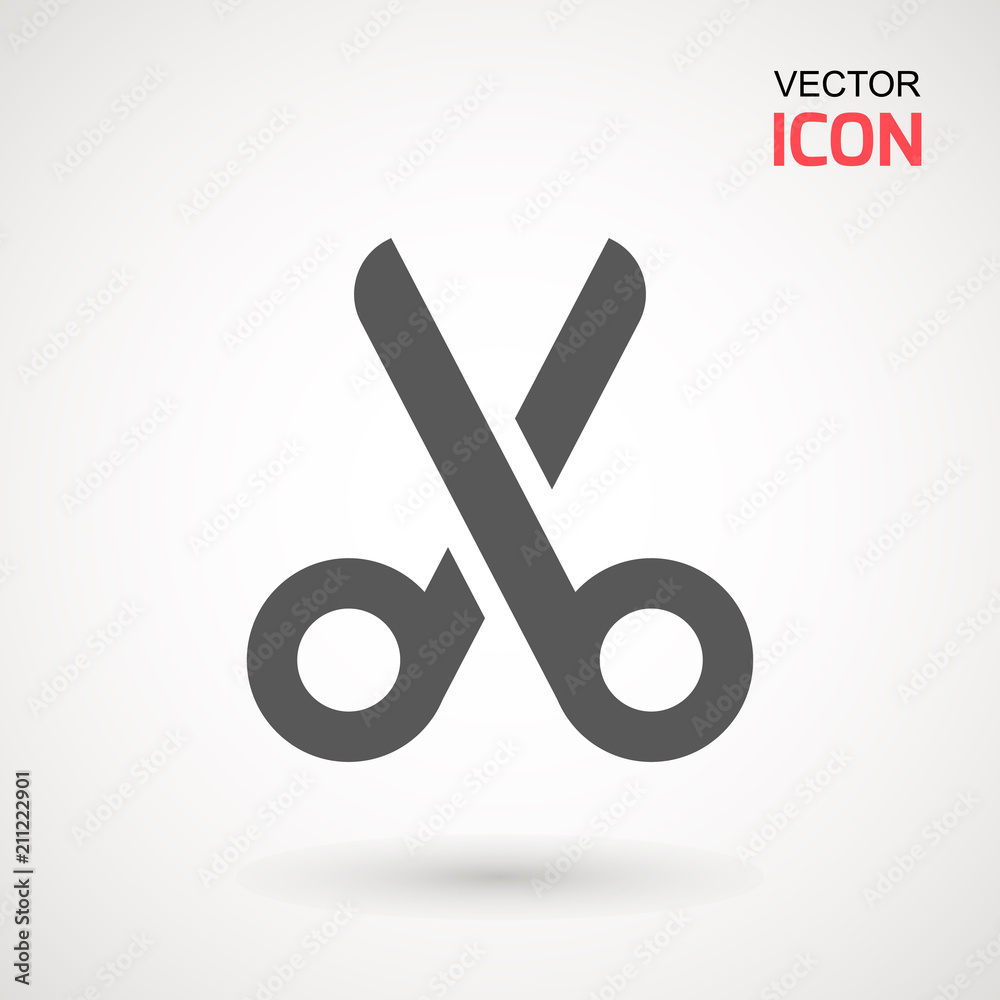 Scissors icon. Cutting scissors icon. Vector illustration. Isolated on white background. Web design element Scissors icon. Cutting scissors icon. Vector illustration. Isolated on white background. Web design element