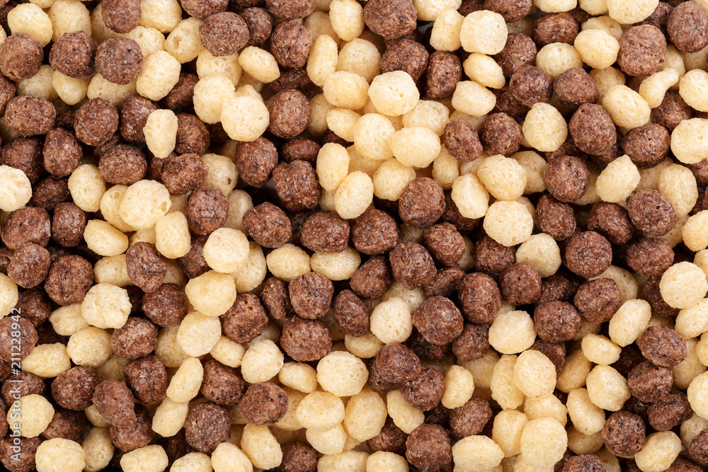 Cereal balls for breakfast background Cereal balls for breakfast background