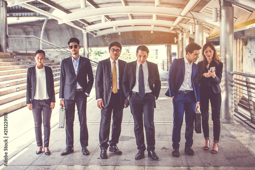 businesspeople group Standing at city, business team businesspeople group Standing at city, business team