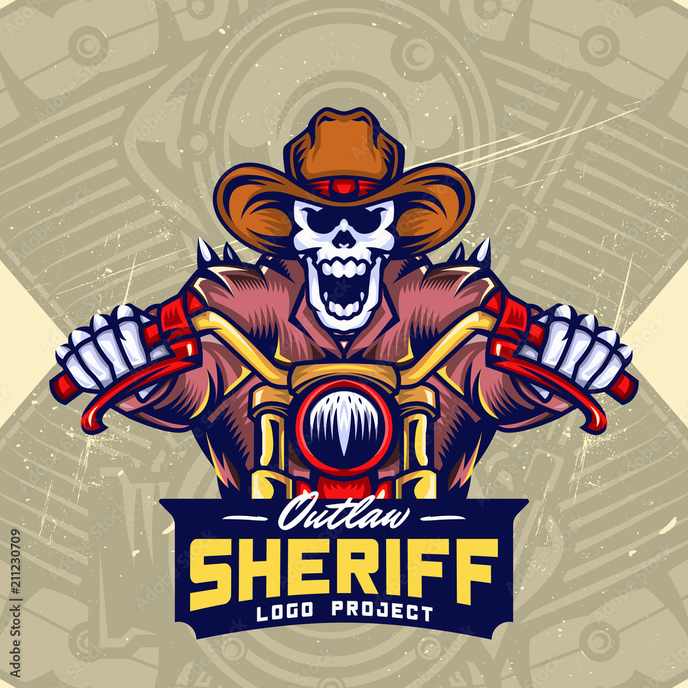 Sheriff's Skull Bikers Esport Logo Design