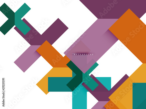 Free Download Multicolored abstract geometric shapes, geometry background for web banner - GFXLoad