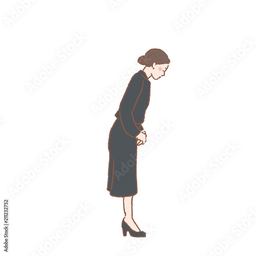 お葬式　挨拶　イラスト
