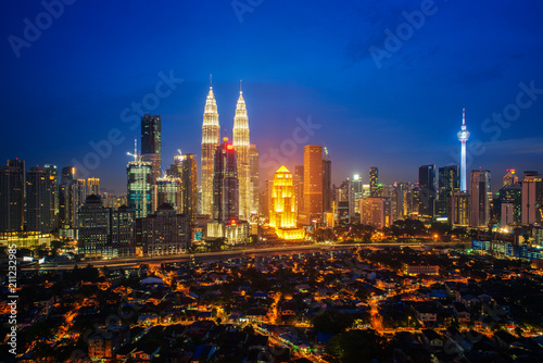 Cityscape of Kuala lumpur city