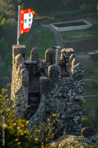 Castle merlon as viewpoint