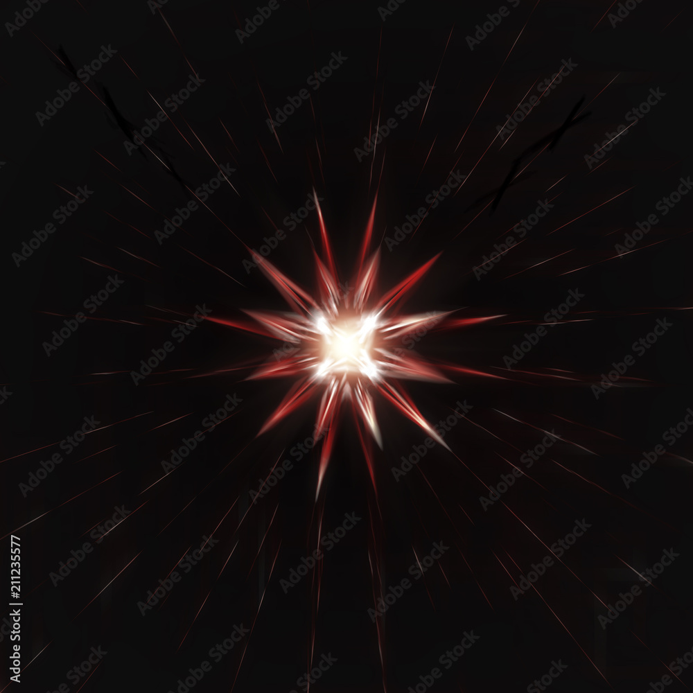 Firework Explosion, Star Or Sunburst In Bright Light Rays, Decoration Element For Design Firework Explosion, Star Or Sunburst In Bright Light Rays, Decoration Element For Design