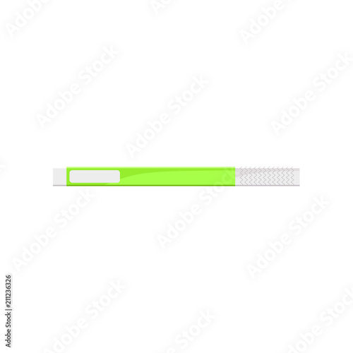 Clean plastic bracelet, template for security access, control or identification at events vector Illustration on a white background