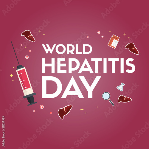 World hepatitis day greeting card