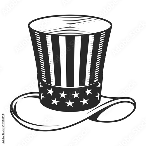 Vintage Uncle Sam hat template