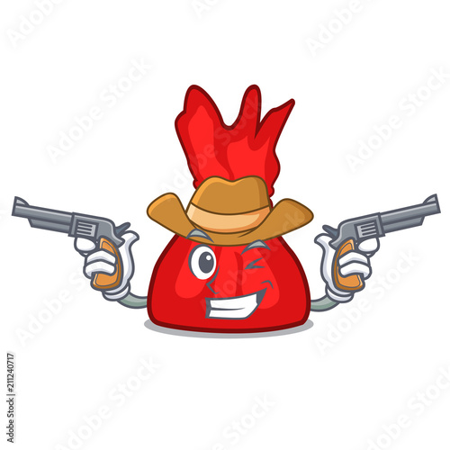 Cowboy wrapper candy character cartoon