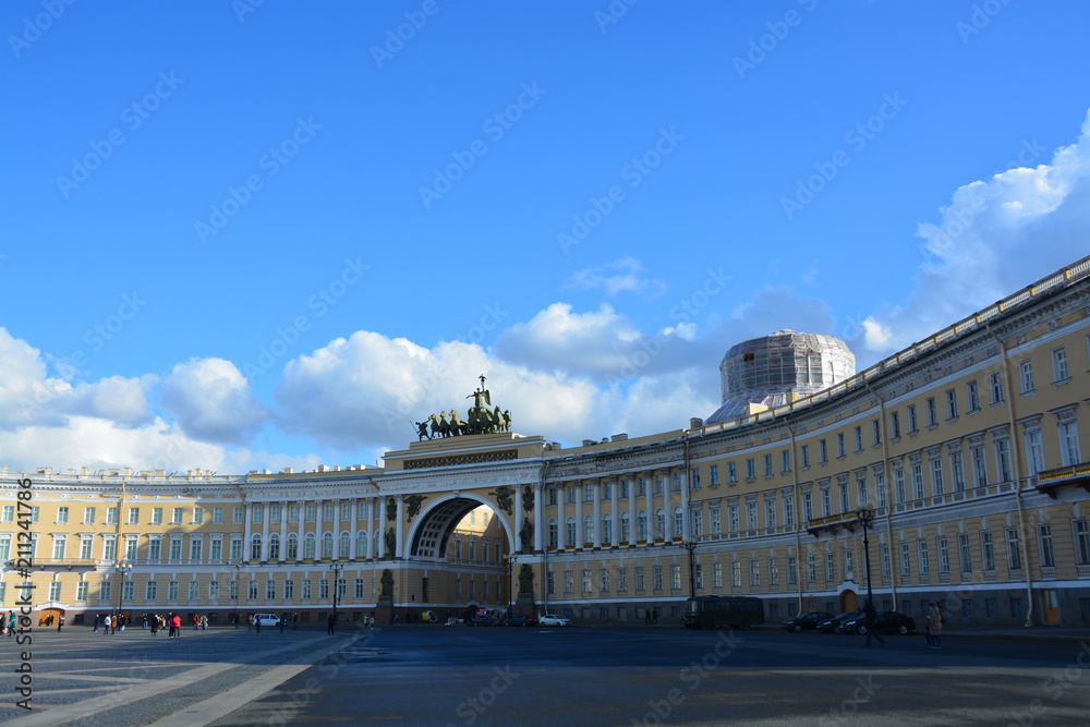 ロシアサンクトペテルブルクの旧参謀本部 Stock Photo Adobe Stock