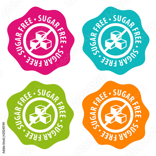 Sugar free Badges. Eps10 Vector.