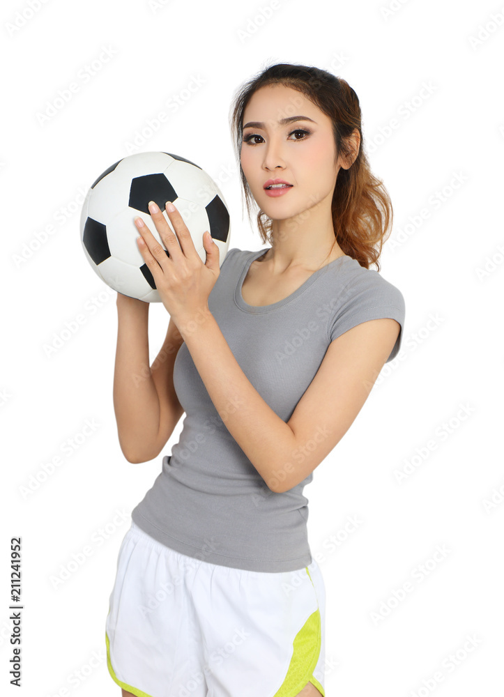football and woman football and woman