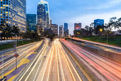 Obraz Zachód słońca w centrum Los Angeles