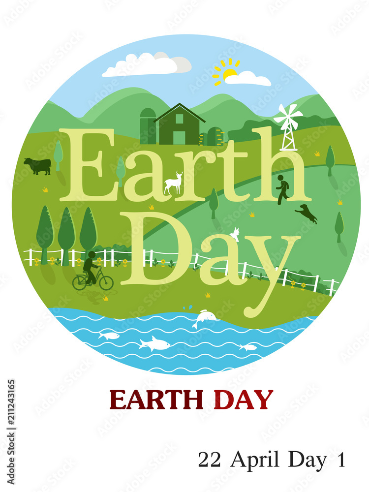 Fototapeta premium Vector Illustration of Earth Day