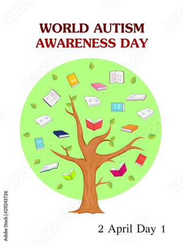 Vector Illustration of World Autism Awareness Day photo