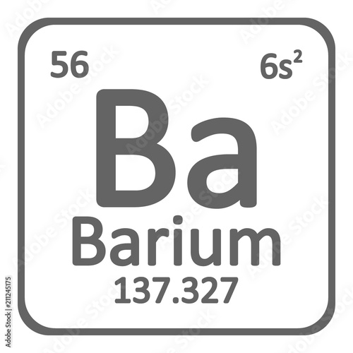 Periodic table element barium icon.