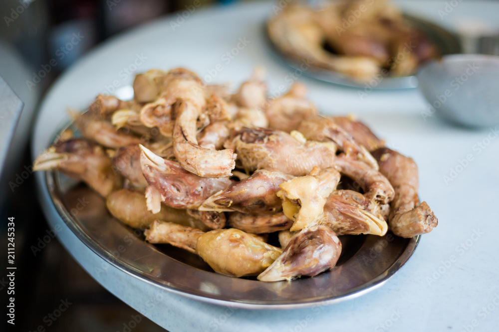 Malaysian boiled chicken heads Malaysian boiled chicken heads