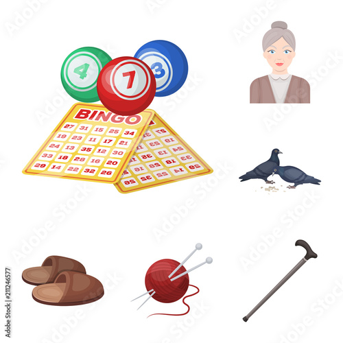Human old age cartoon icons in set collection for design. Pensioner, period of life vector symbol stock web illustration.