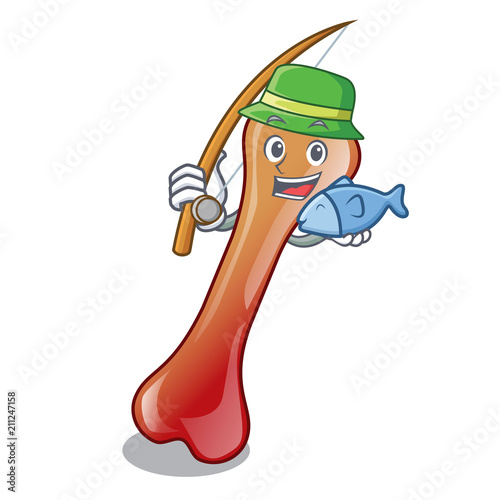 Fishing bone jelly candy mascot cartoon