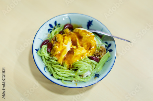 Malaysian dessert durian cendol photo