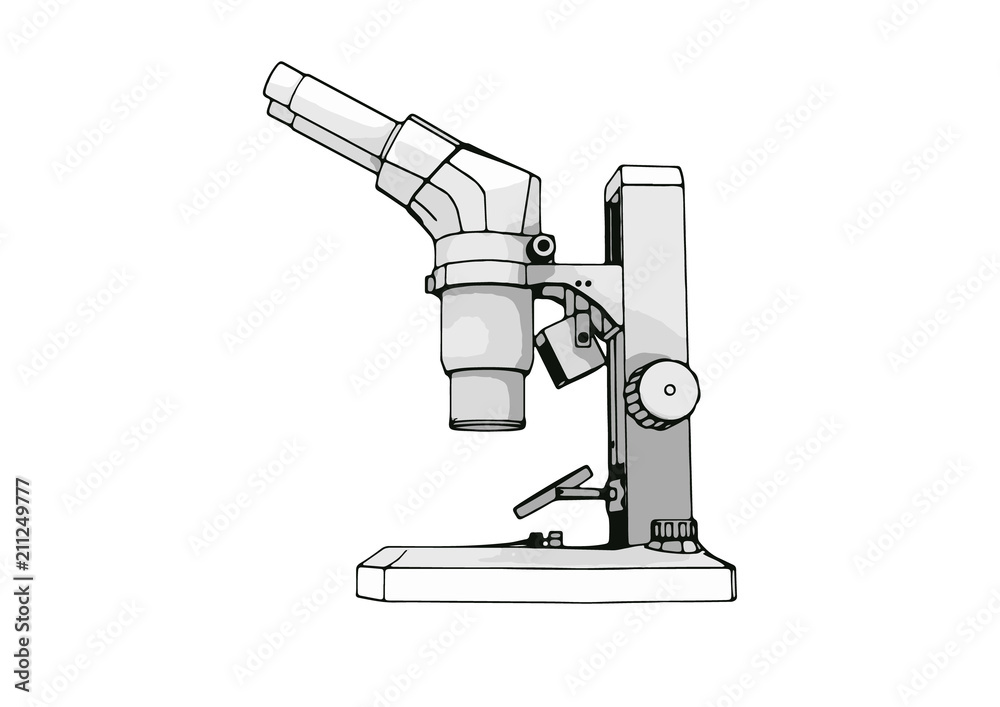 vector outline microscope vector outline microscope