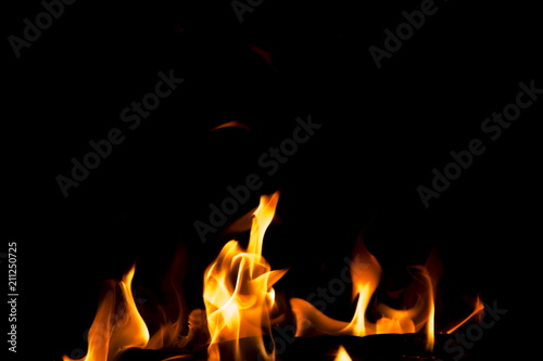 Abstract fire on black background