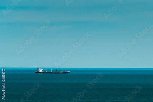 oil tanker in the sea and blue sky © Vitaliy