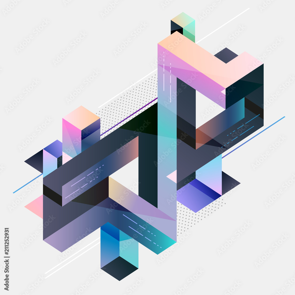 Abstract multicolor geometrical composition Abstract multicolor geometrical composition