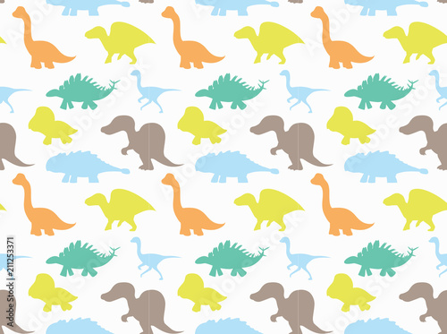 Dinosaurs Wallpaper Vector Illustration 9