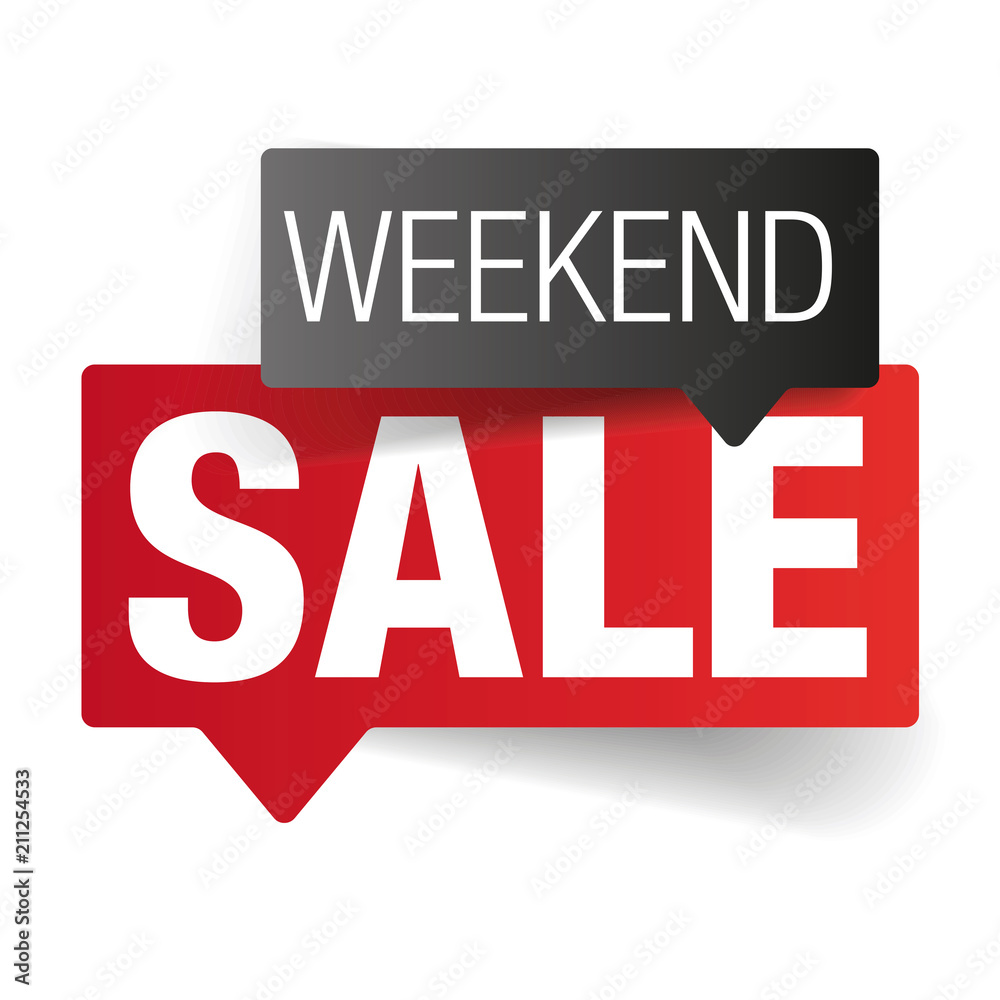 Obraz premium Weekend sale label tag