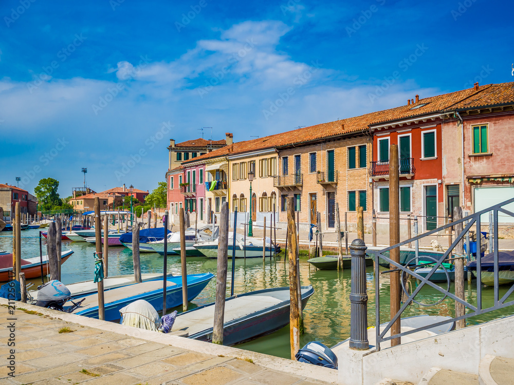 Fototapeta premium Venice, Italy - Among the canals of the island of Murano, famous for its artistic glass craftsmanship