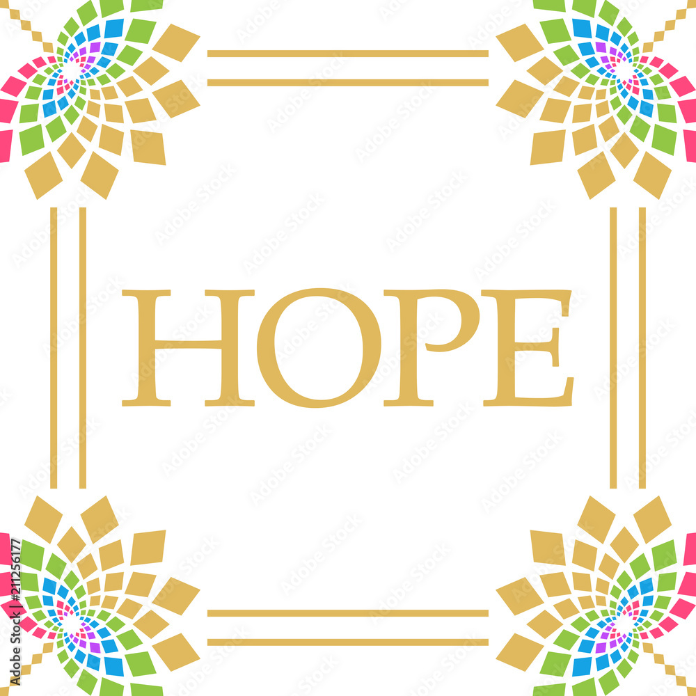 Hope Colorful Floral Square 