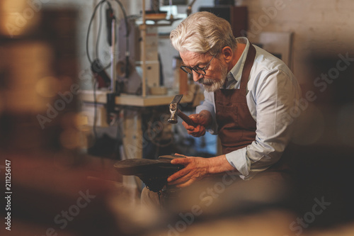 Photography An elderly man in uniform