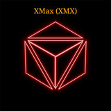 XMax (XMX) cryptocurrency symbol. Vector illustration eps10 isolated on black background