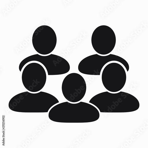 Collective icon, Social network button. Users icon