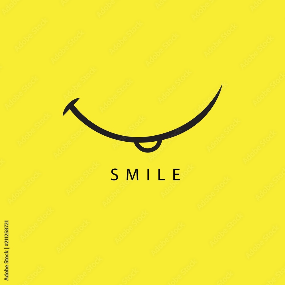 Obraz premium Smile Vector Template Design Illustration