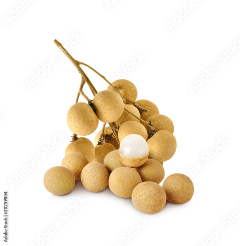 longan on white background