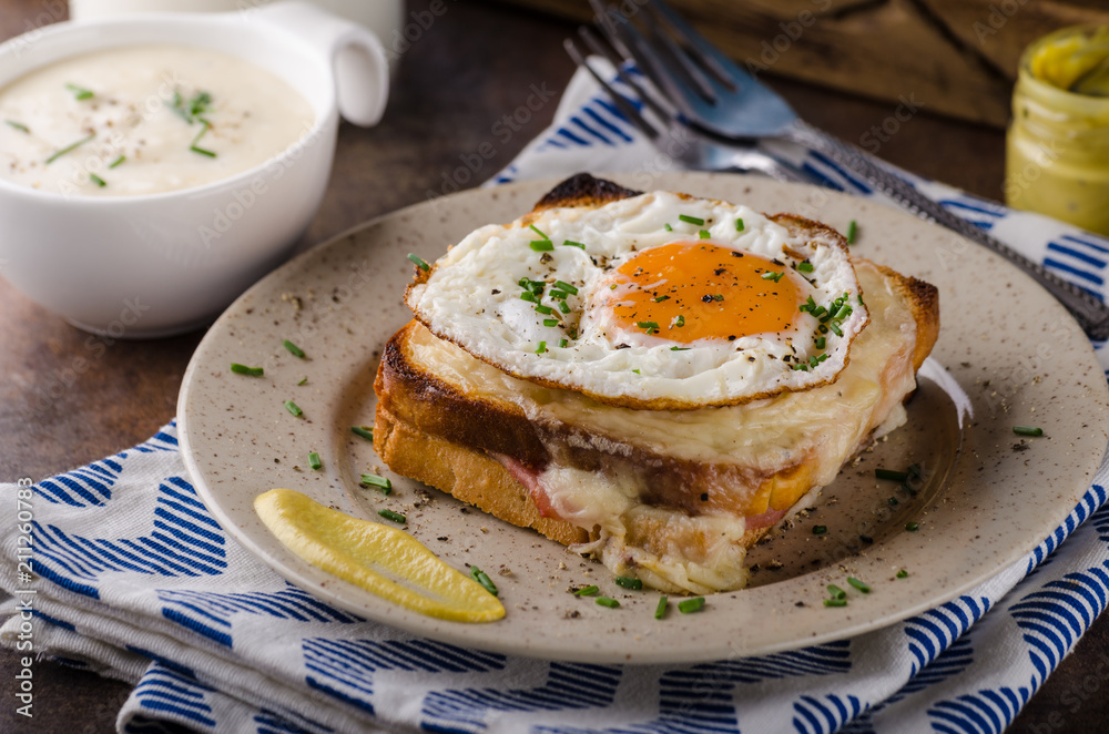 Croque madame sandwich, delish food