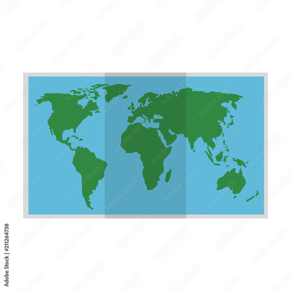 map paper isolated icon