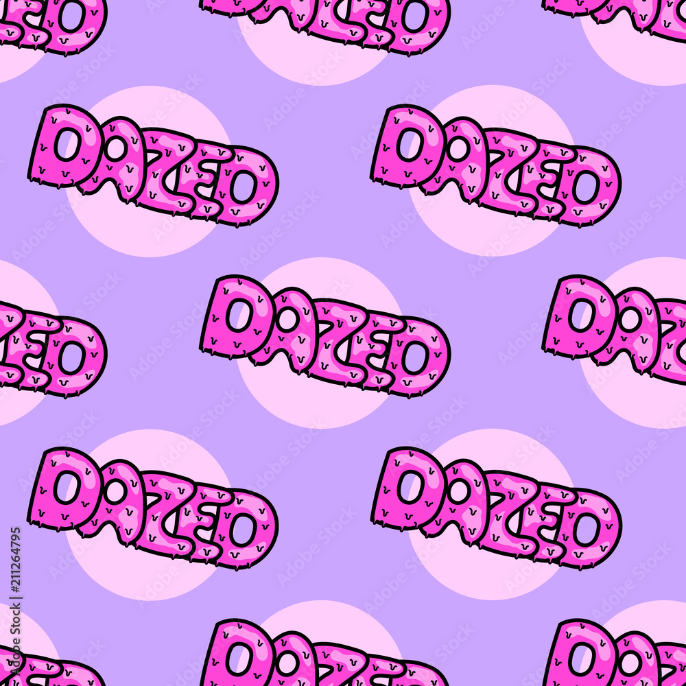 Seamless pattern with patches, stickers, badges, pins with words Seamless pattern with patches, stickers, badges, pins with words
