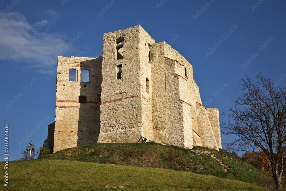 Castle ruins in Kazimierz Dolny. Poland