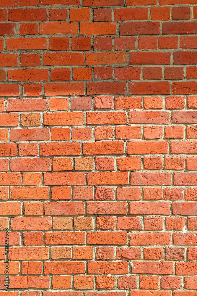 Obraz premium Texture of a red brick wall background