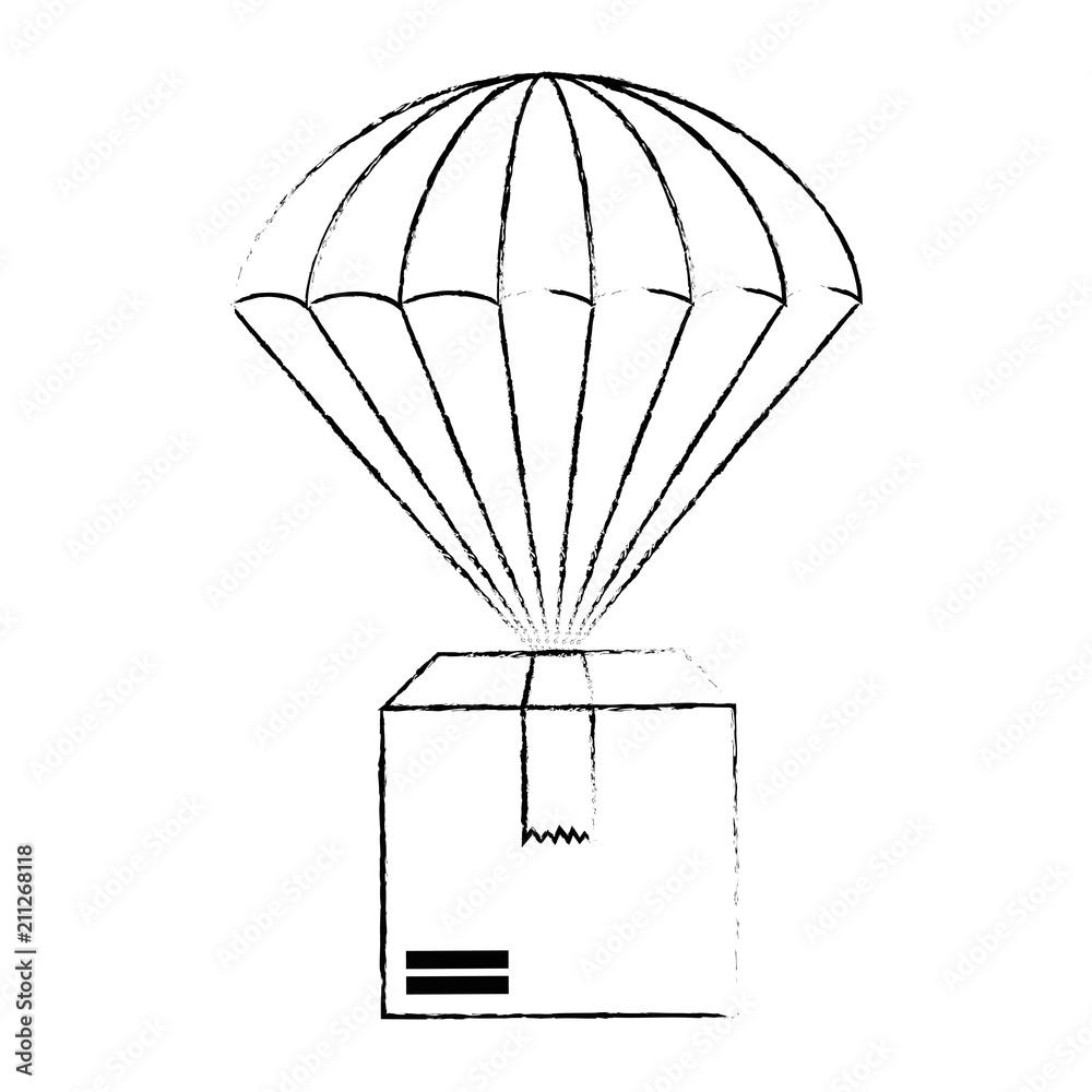packing box carton with parachute packing box carton with parachute