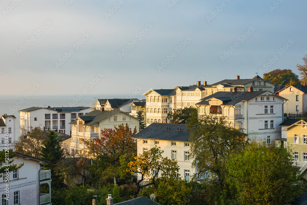 Blick auf die Stadt Sassnitz auf der Insel Rügen Blick auf die Stadt Sassnitz auf der Insel Rügen