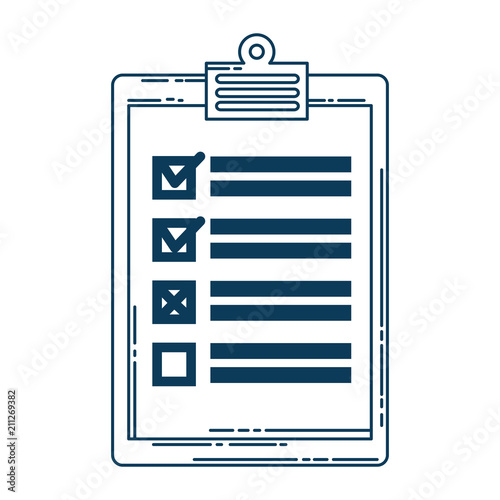 clipboard checklist isolated icon vector illustration design