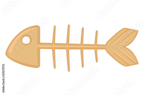 Cartoon fish skeleton