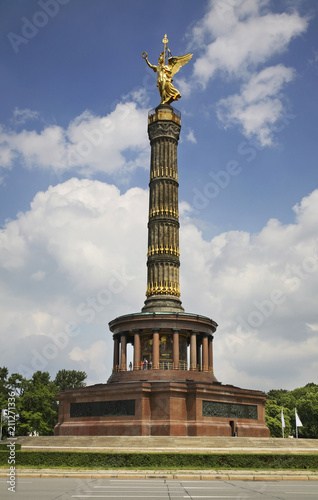 Victory column (Siegessaule) at Great Star square in Tiergarten. Berlin. Germany