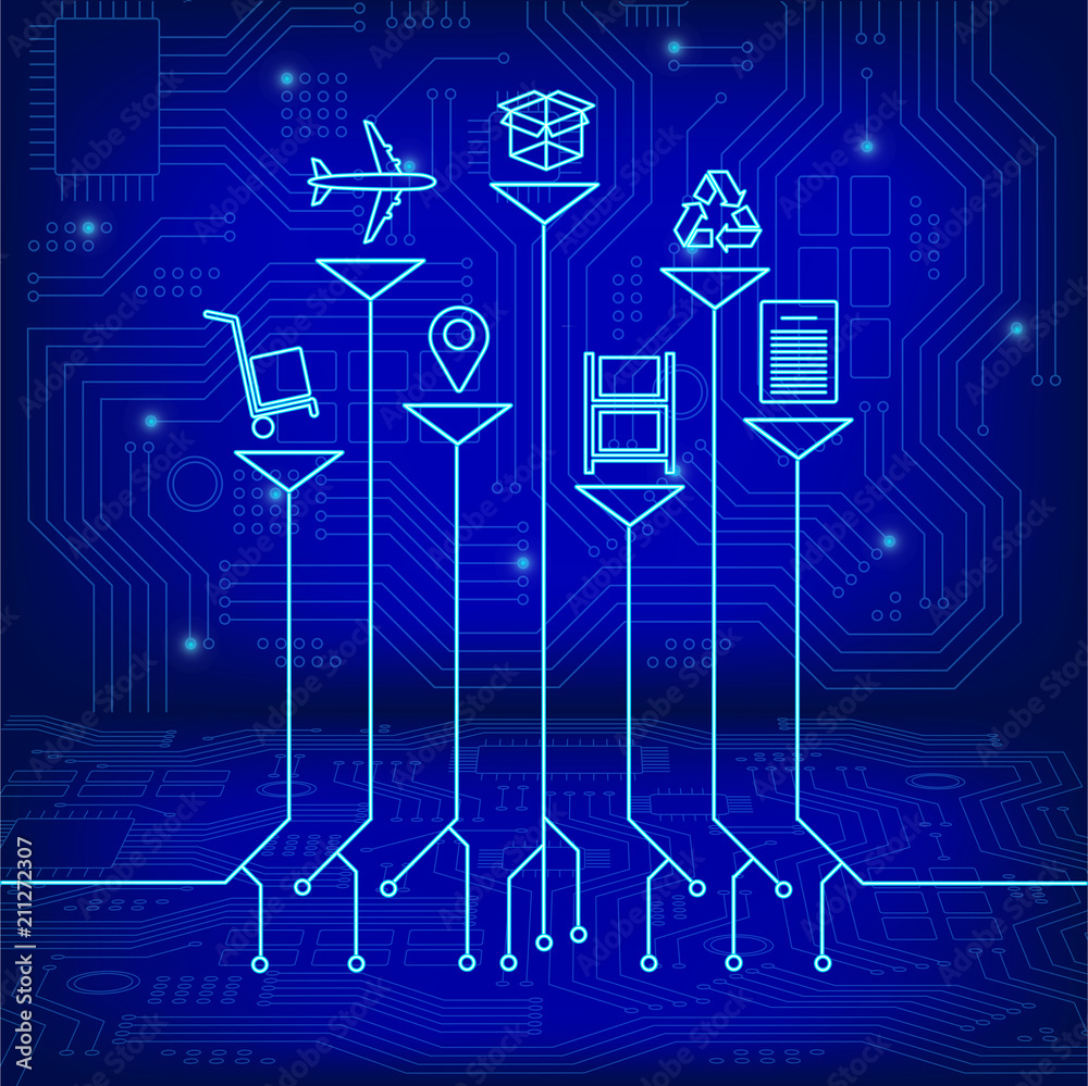 Global logistics network. Growth tree idea with global logistics ...